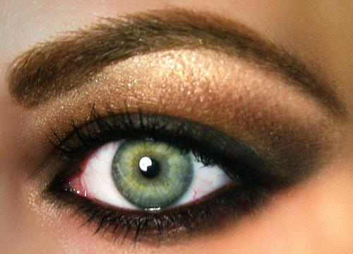 maquillage make up yeux verts
