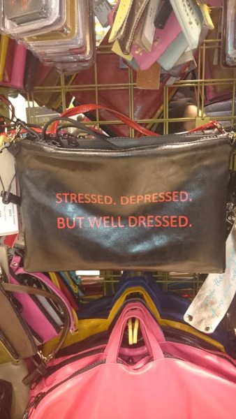 topshop handbag Stressed. Depressed. But well dressed