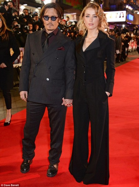 Johnny Depp et Amber Heard à Londres - charlie mortdecai 